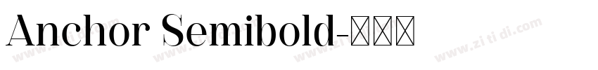 Anchor Semibold字体转换
